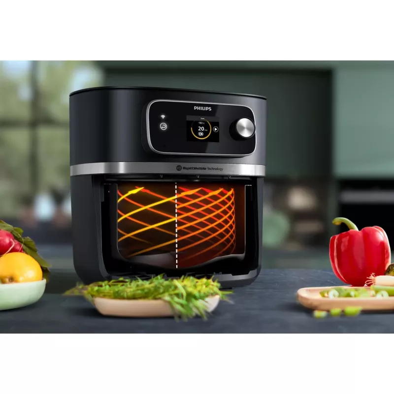 Hot air fryer Philips 7000 series HD9880/90 8.3L 2200W Black Stainless steel