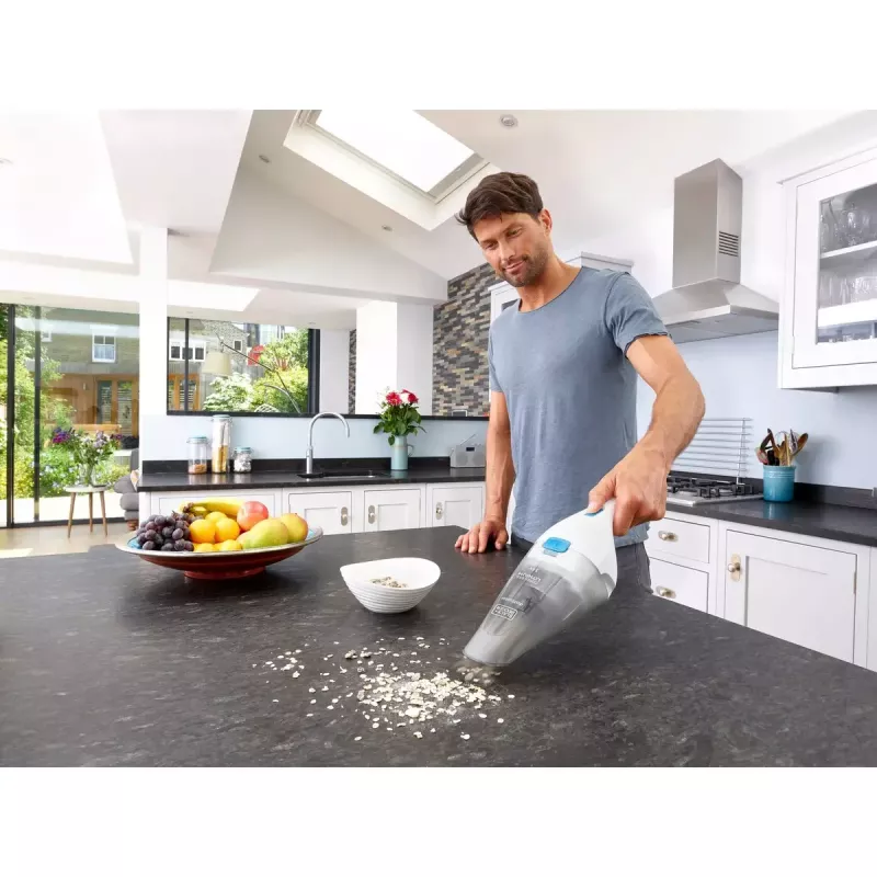 Black & Decker NVC115JL Cordless Handheld Vacuum, bagless, 3.6 V, 0.325 L, 8 W, Grey/White