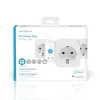 Smart plug Nedis WIFIP121FWT3 - Wi-Fi indoor outlet, pack of 3