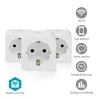 Smart plug Nedis WIFIP121FWT3 - Wi-Fi indoor outlet, pack of 3