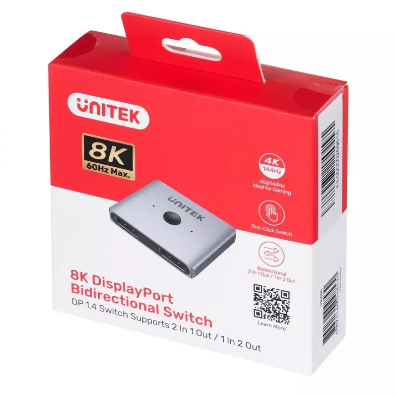 Unitek Bidirectional Switch DP 1.4 8K 2-in-1 (MPN V1609A)