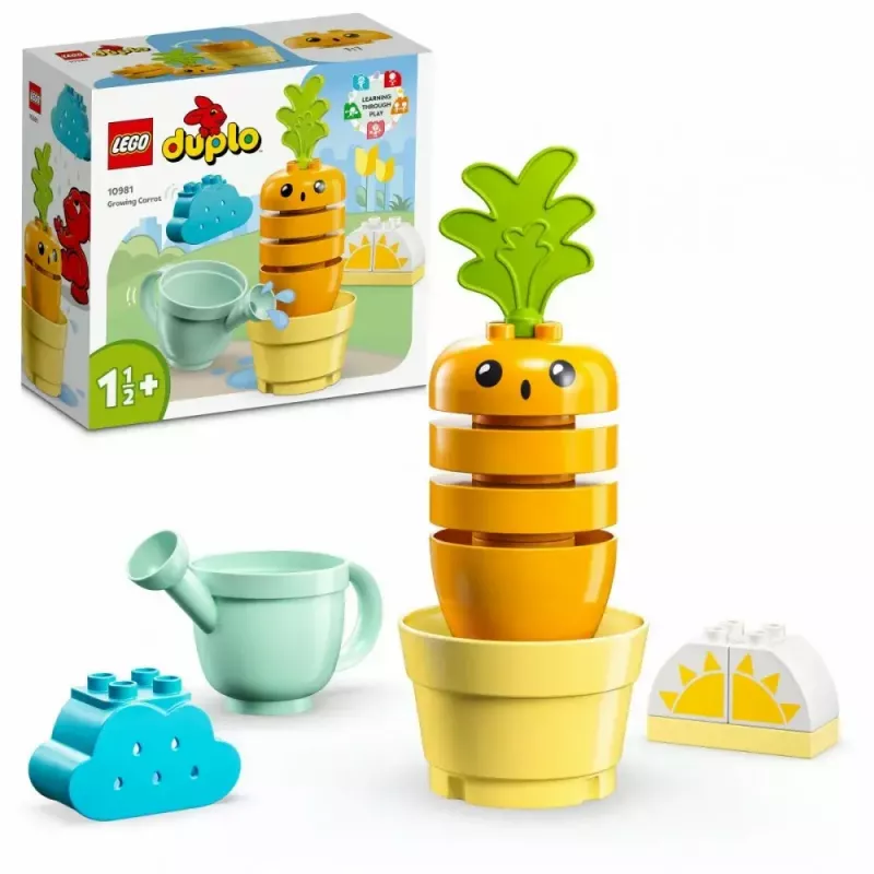 Toy set LEGO Duplo 10981 Growing Carrot — interactive preschool building playset