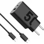 Indoor AC Fast Charger Motorola TurboPower 50W — Universal USB-C, Black