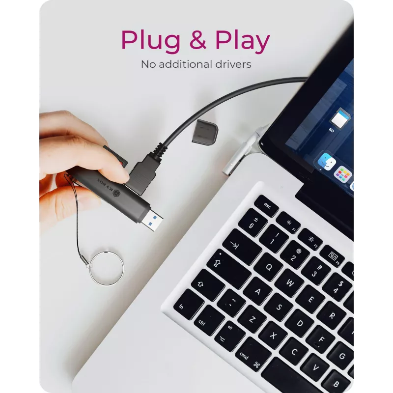 Card reader icybox 61179 — USB 3.2 Gen1 3-in-1, USB Type-C and Type-A connectors