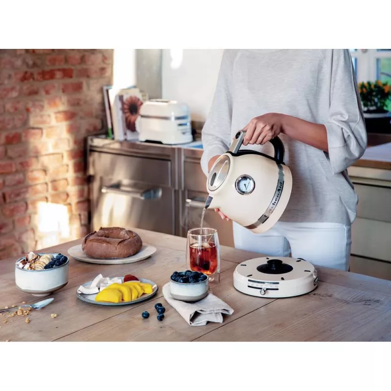 Electric kettle KITCHENAID 1.5 L 2400 W Cream, 7 temperature settings, stainless steel body
