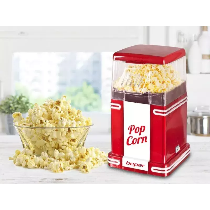 Popcorn Popper Beper 90.590Y Red White 1200W 3min
