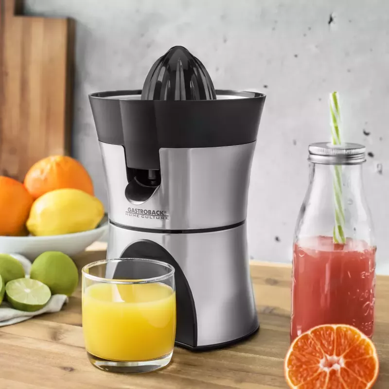 Electric Citrus Press Gastroback Home Culture 100 W Black Stainless Steel