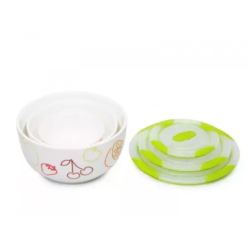 Salad bowl Oursson BS2981RC/GA Round Ceramic Multicolour 3 pcs