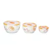 Bowl set OURSSON BS2981RC/OR 1.7 L Round Ceramic Orange White 3 pc