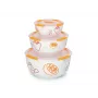 Bowl set OURSSON BS2981RC/OR 1.7 L Round Ceramic Orange White 3 pc