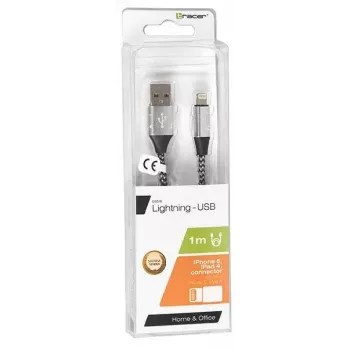Lightning Cable Tracer TRAKBK46268 1m Black Silver