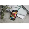 Smartphone case iKins for iPhone XS/S — Cherry Blossom White design, protective hard shell fit