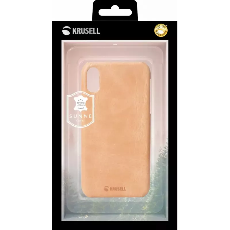 Protective phone cover Krusell Sunne for Apple iPhone XR — vintage nude color, slim protective shell