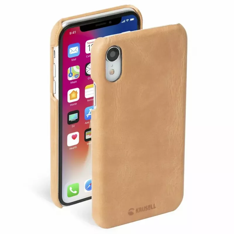 Protective phone cover Krusell Sunne for Apple iPhone XR — vintage nude color, slim protective shell