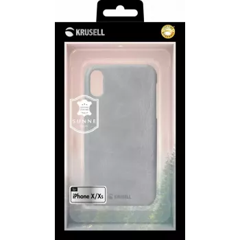 Protective phone case Krusell Sunne for Apple iPhone XS vintage grey
