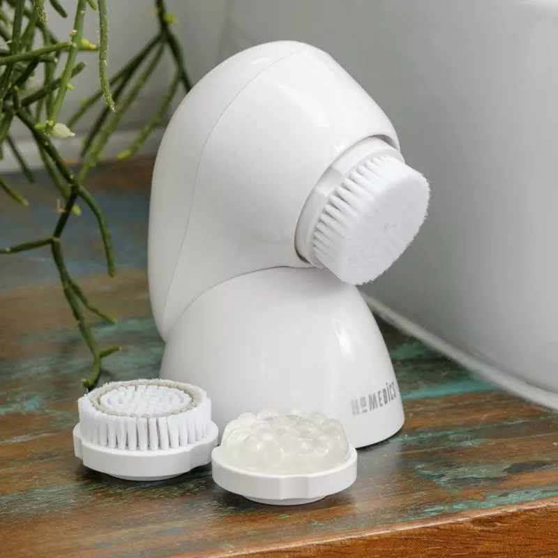 HoMedics FAC-600-EU facial cleansing brush Pulsation Rose gold, White Battery