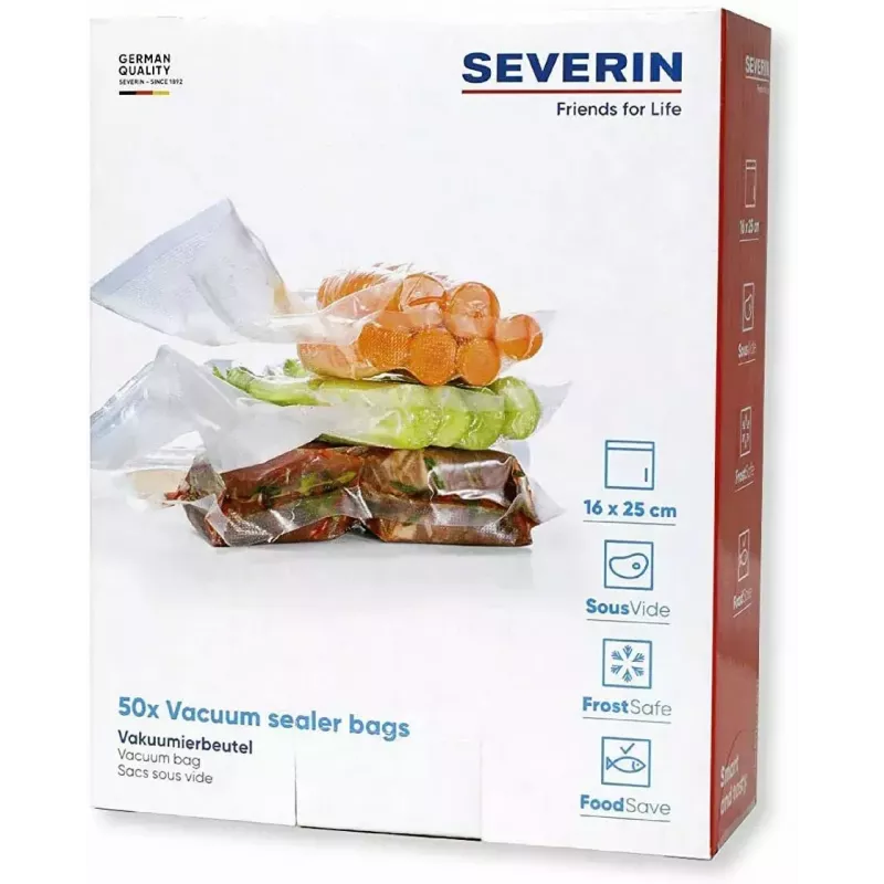 SEVERIN ZB 3613 vacuum sealer bags 16 x 25 cm, 50 pcs