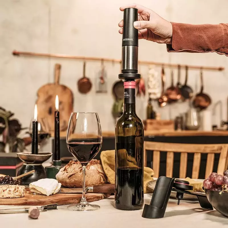 Decanter Stopper Gastroback Aroma 47102 Black Stainless Steel