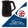 Electric kettle MANTA KTL9230B 1.7L 2200W Black, plastic body, Strix controller, water level indicator