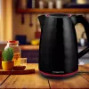 Electric kettle MANTA KTL9230B 1.7L 2200W Black, plastic body, Strix controller, water level indicator