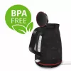 Electric kettle MANTA KTL9230B 1.7L 2200W Black, plastic body, Strix controller, water level indicator