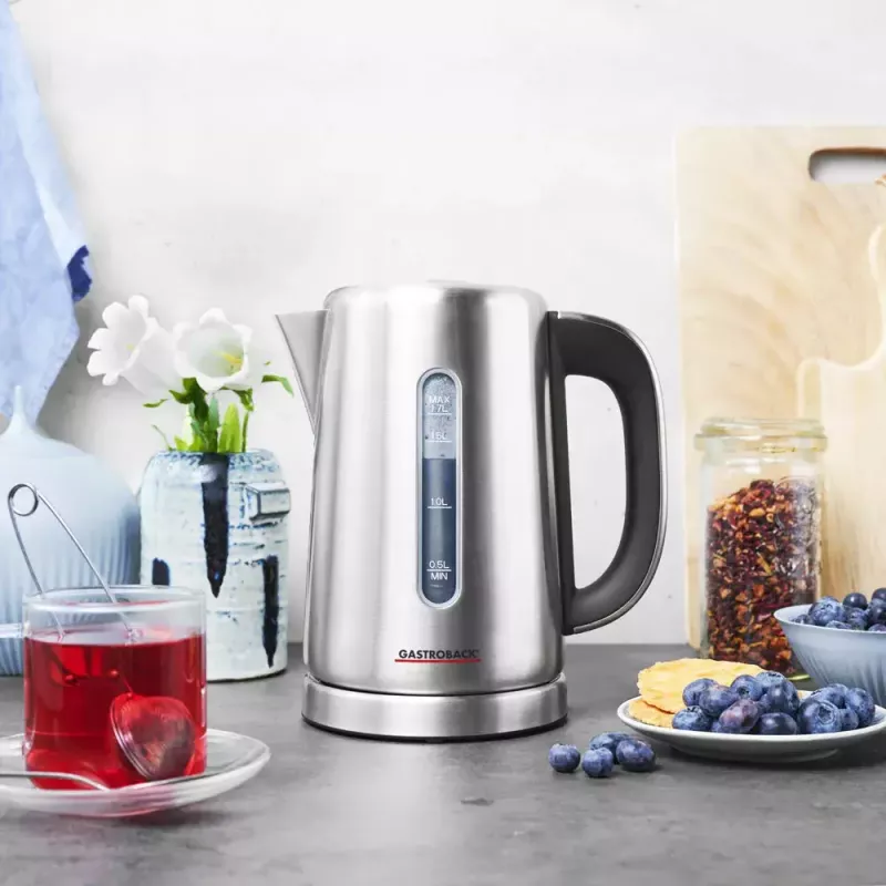 Electric kettle Gastroback 1.7 L 3000 W Black Stainless steel