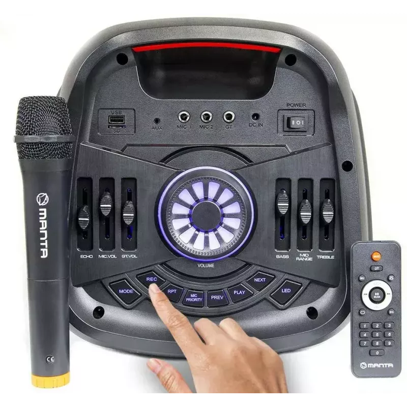 Portable Bluetooth Speaker MANTA SPK5310 PRO 20W — wireless, rechargeable, TWS support