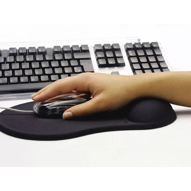 Sandberg Gel Mousepad with Wrist Rest, Black, Monochromatic, Gel, Wrist rest