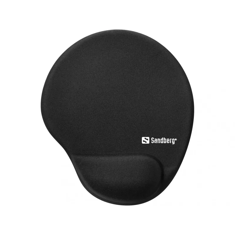 Sandberg Gel Mousepad with Wrist Rest, Black, Monochromatic, Gel, Wrist rest
