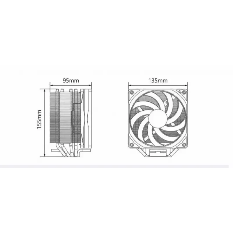 CPU cooler ZALMAN CNPS10X PERFORMA ST with 120mm fan and 4 heat pipes