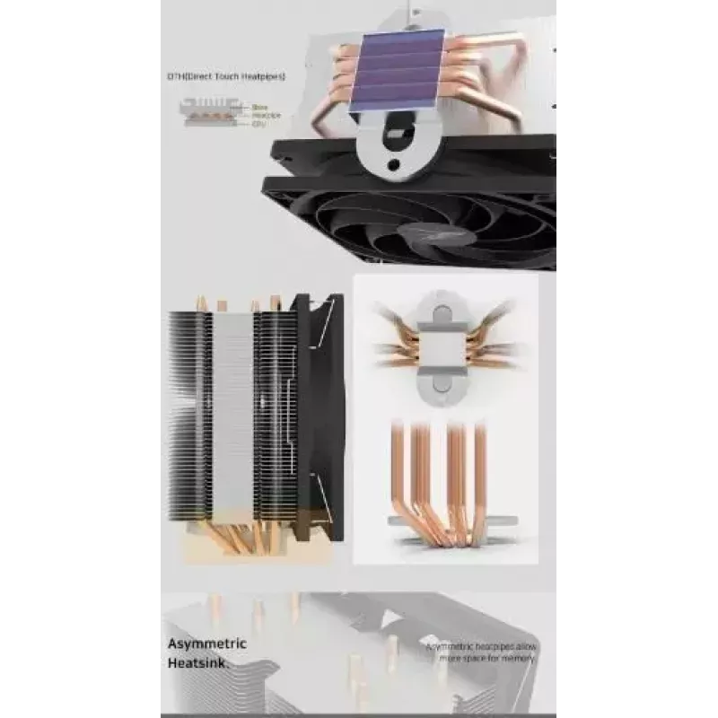 CPU cooler ZALMAN CNPS10X PERFORMA ST with 120mm fan and 4 heat pipes