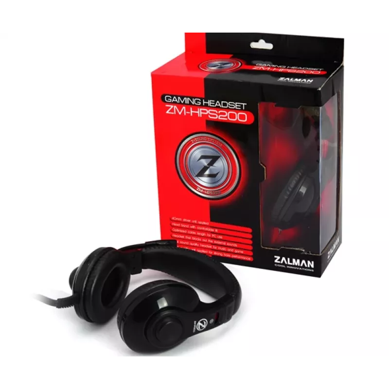 Zalman ZM-HPS200 headphones/headset Wired Head-band Gaming Black
