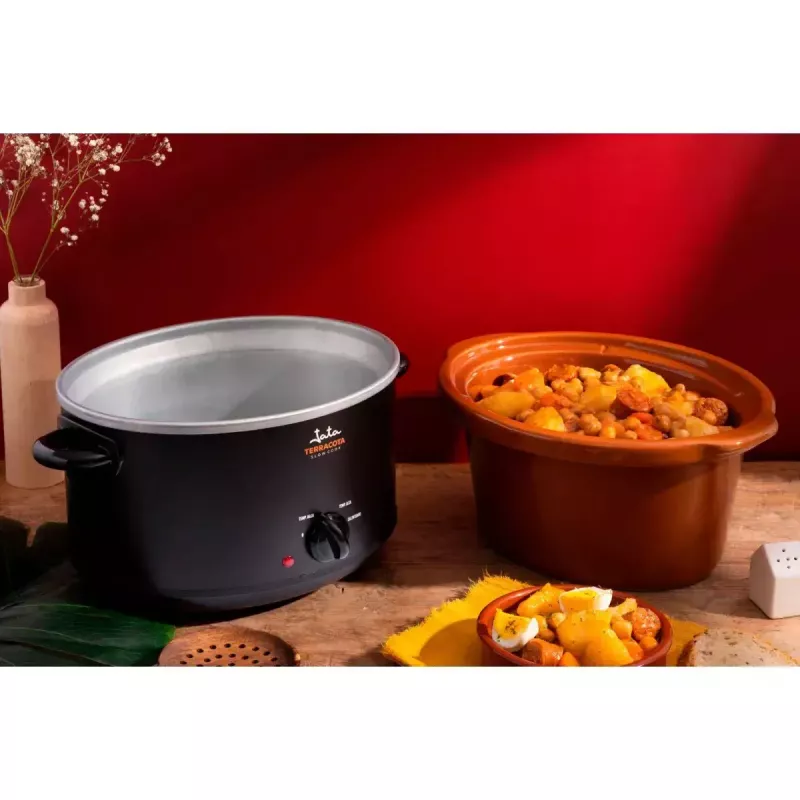 Slow Cooker JATA JEOL2135 3.5L 180W Black Terracotta