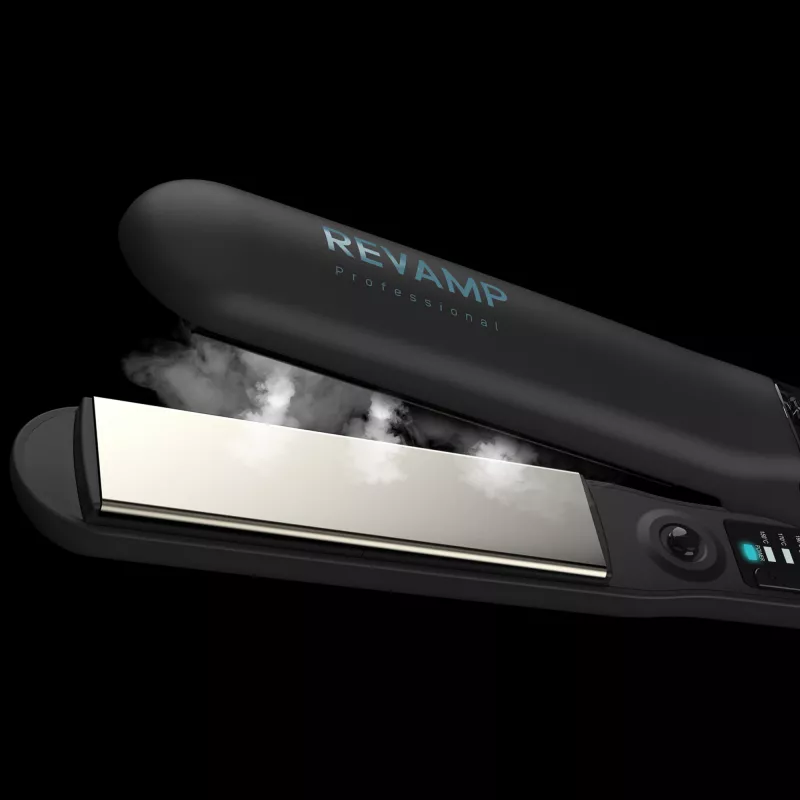 Straightening iron Revamp Progloss Steamcare ST-1600-EU Steam Black 3 m