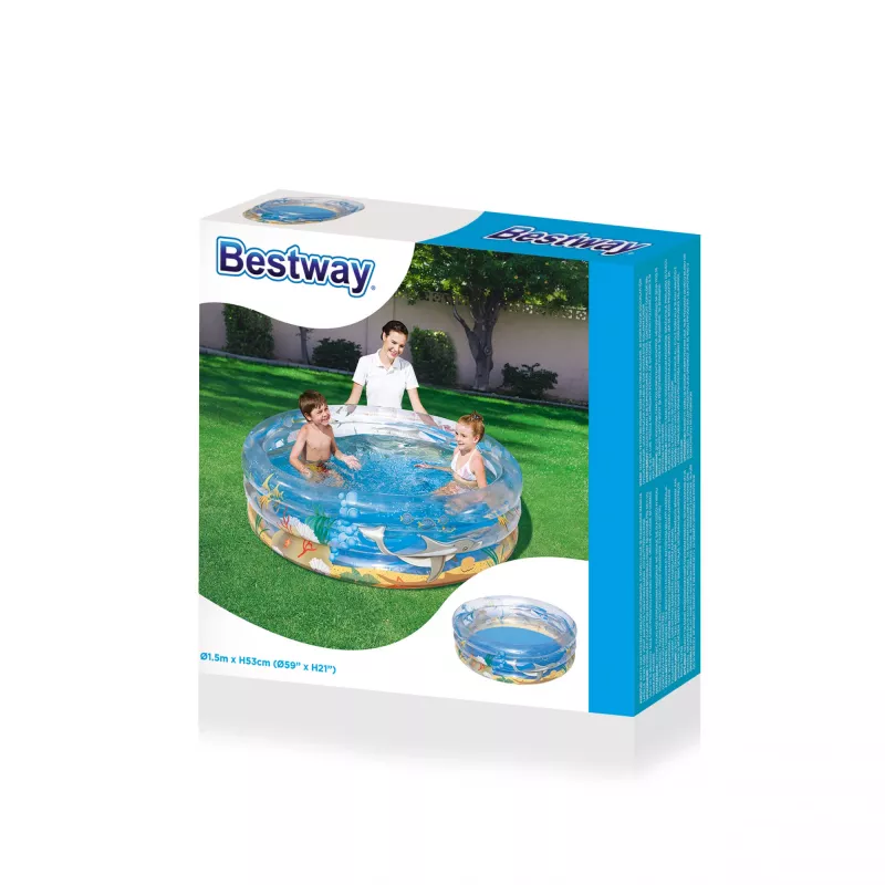 Inflatable Pool Bestway Transparent Sea Life Pool Φ1.5m x H53cm
