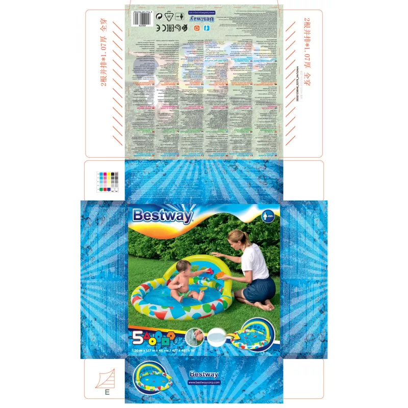 Inflatable pool Bestway 52378, dimensions 47 inch x 46 inch x 18 inch (inflatable backyard pool)