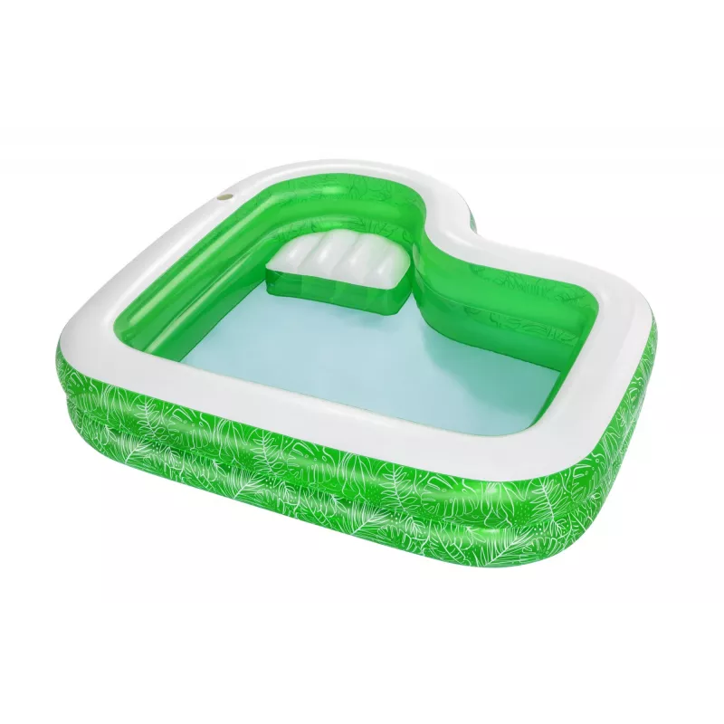 Bestway 7'7 inch x 7'7 inch x 20 inch/2.31m x 2.31m x 51cm Tropical Paradise Family Pool
