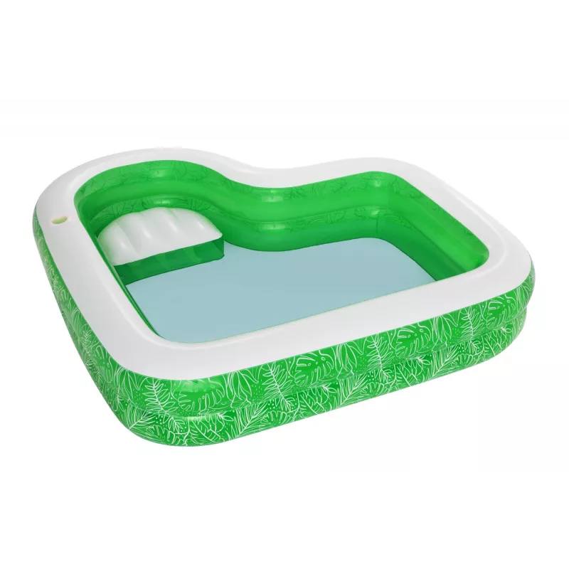 Bestway 7'7 inch x 7'7 inch x 20 inch/2.31m x 2.31m x 51cm Tropical Paradise Family Pool