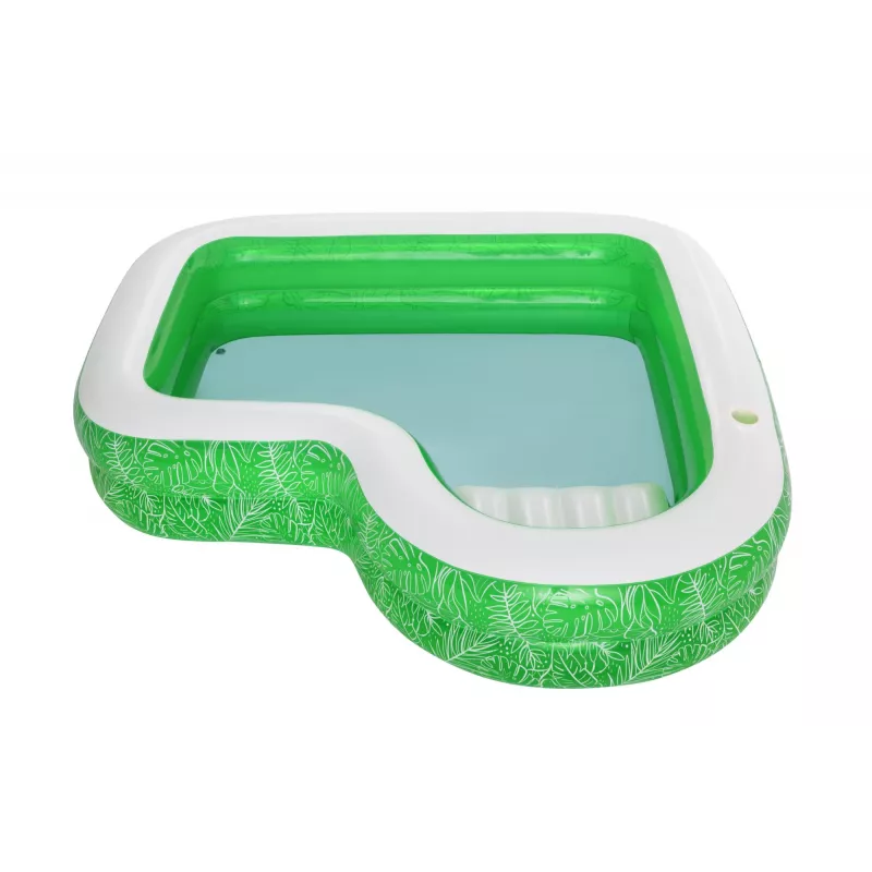 Bestway 7'7 inch x 7'7 inch x 20 inch/2.31m x 2.31m x 51cm Tropical Paradise Family Pool