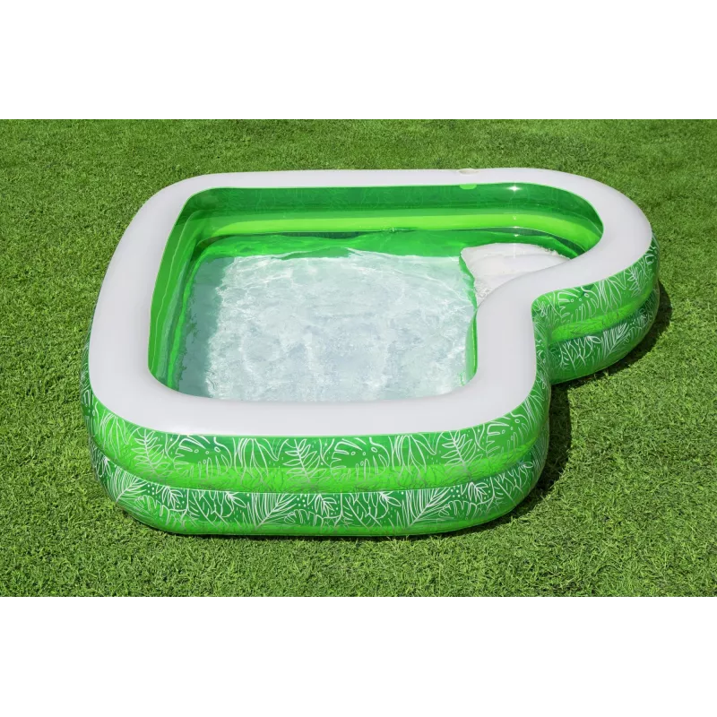 Bestway 7'7 inch x 7'7 inch x 20 inch/2.31m x 2.31m x 51cm Tropical Paradise Family Pool