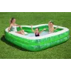 Bestway 7'7 inch x 7'7 inch x 20 inch/2.31m x 2.31m x 51cm Tropical Paradise Family Pool