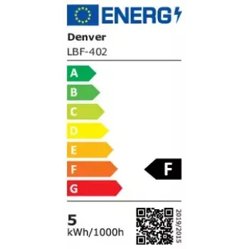Smart bulb Denver LBF-402 Wi-Fi Black Transparent Energy Class F