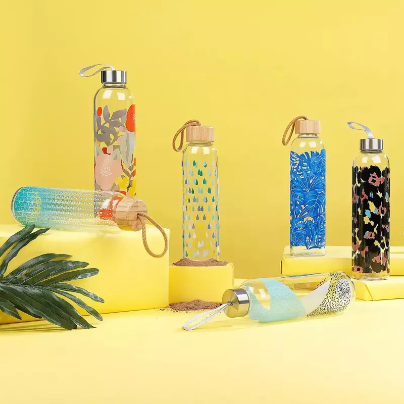 Glass bottle Cambridge CM06991 550 ml with bamboo lid