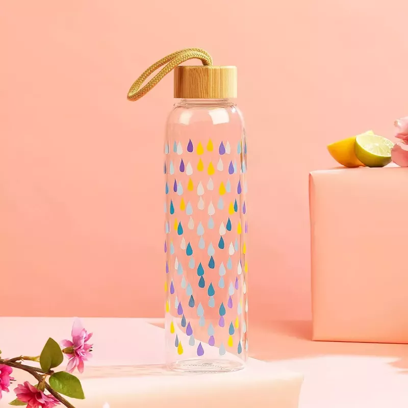 Glass bottle Cambridge CM06991 550 ml with bamboo lid