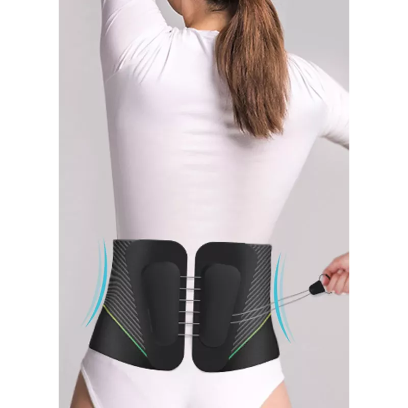 Back Waist Support Massager Belt HoMedics Black Fabric