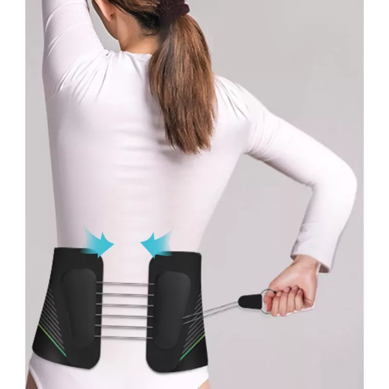 Back Waist Support Massager Belt HoMedics Black Fabric