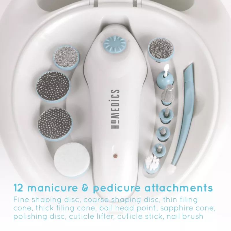 Manicure Pedicure Implement Set HoMedics MAN-3023A-EU 2 Heads Plastic Blue White