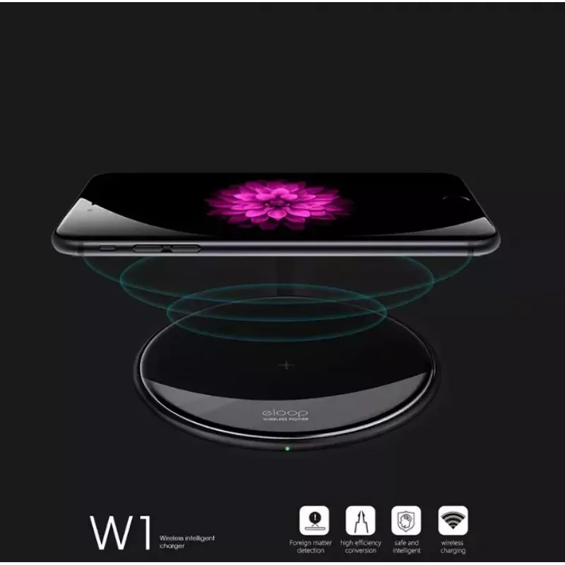 Wireless charger Eloop W1 10W fast charging for Qi-compatible smartphones and accessories