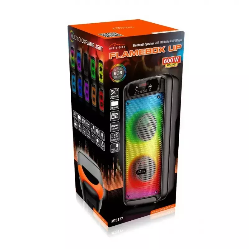 Portable Speaker Media-Tech MT3177 Flamebox UP, Black