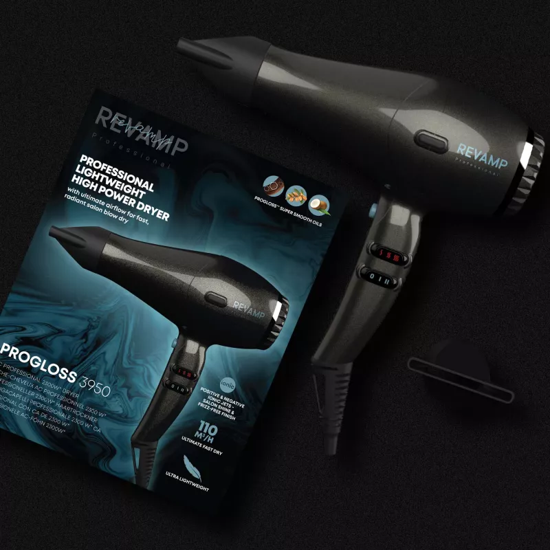 Revamp Progloss 3950 hair dryer 2300 W Black